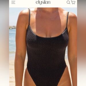 Elysiian Balboa Thin Strap One Piece - Black
